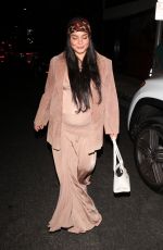 Pregnant VANESSA HUDGENS Out for Dinner at Alba Restaurant in Los Angeles 08/30/2025