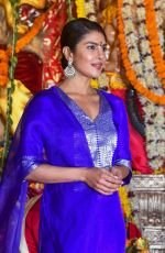 PRIYANKA CHOPRA in Traditional Attire at Durga Puja Celebrations in Mumbai 09/30/2025