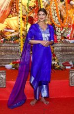 PRIYANKA CHOPRA in Traditional Attire at Durga Puja Celebrations in Mumbai 09/30/2025