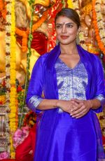 PRIYANKA CHOPRA in Traditional Attire at Durga Puja Celebrations in Mumbai 09/30/2025