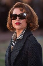 RAYE at Burberry Show at London Fashion Week at Hyde Park in London 09/22/2025