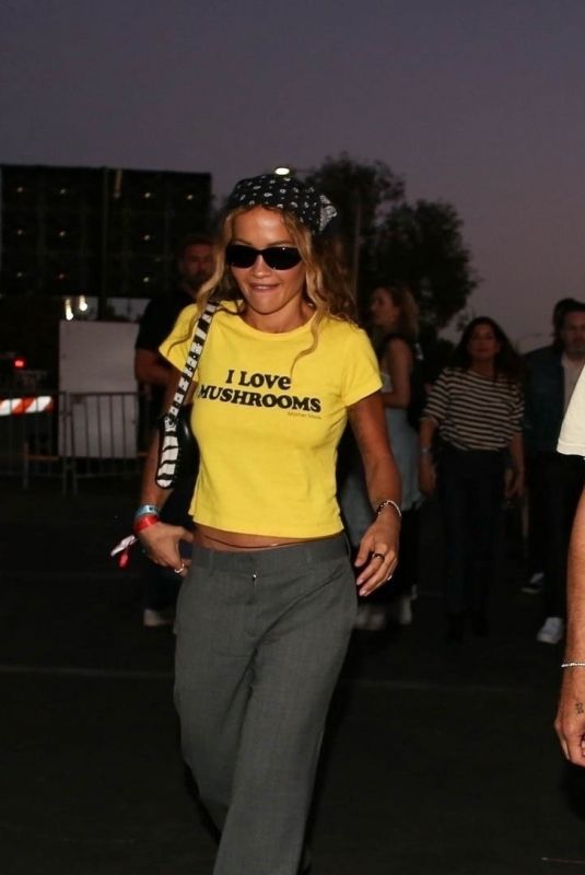 RITA ORA and Taika Waititi at Oasis Concert at The Rose Bowl in Pasadena 09/06/2025
