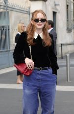 SADIE SINK Heading to Prada Fashion Show at Milan Fashion Week 09/25/2025