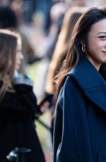 TANG WEI at Burberry Show at London Fashion Week at Hyde Park in London 09/22/2025