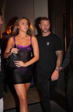 TATE MCRAE Arrives at Justin Bieber