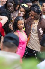 TYLA on the Set of a Travis Scott Music Video in London 08/28/2025