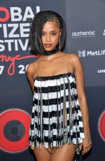 TYLA Performs at 2025 Global Citizen Festival in New York City 09/27/2025
