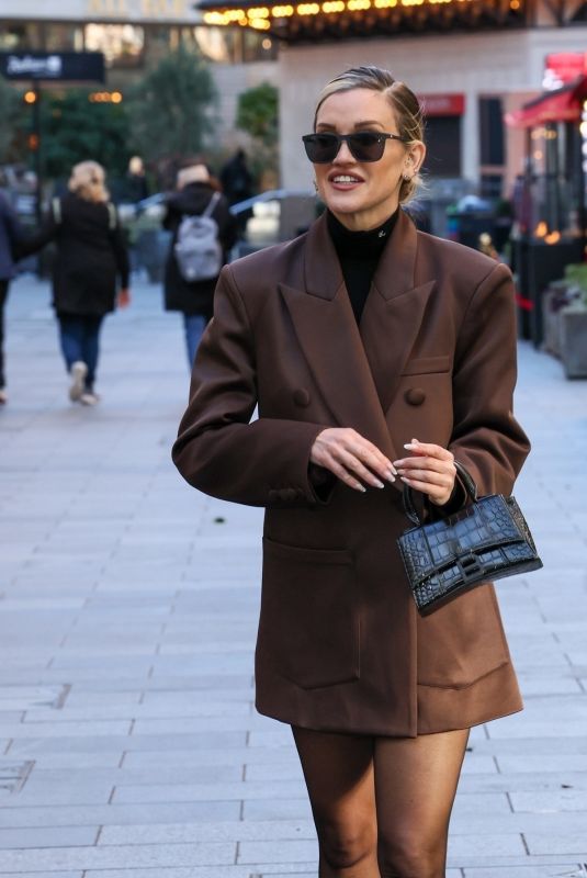 ASHLEY ROBERTS Arrives at Heart Radio in London 10/27/2025