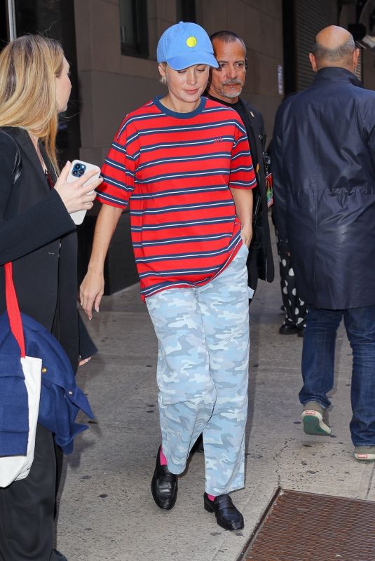 BRIE LARSON Leaves Taping of Sherri in New York City 10/22/2025