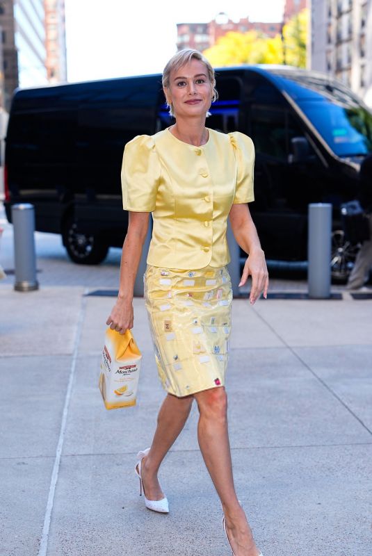 BRIE LARSON Outside ABC Studios at Hudson Square in New York City 10/21/2025