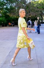 BRIE LARSON Outside ABC Studios at Hudson Square in New York City 10/21/2025