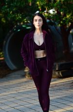 CAYLEE COWAN at a Photoshoot for Alo in Los Angeles 10/19/2025