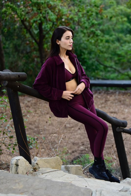 CAYLEE COWAN at a Photoshoot for Alo in Los Angeles 10/19/2025