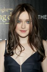 DAKOTA FANNING at The Twilight Saga: Breaking Dawn - Part 2 Screening 11/15/2012