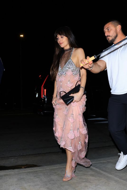 DAKOTA JOHNSON Arrives at Kendall Jenner
