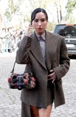 DEMI LOVATO Arrives at Vivienne Westwood Fashion Show at PFW in Paris 10/04/2025