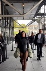 DEMI LOVATO in a Black Bodysuit Out in Paris 10/06/2025