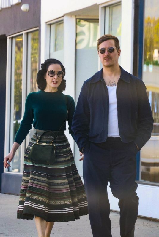 DITA VON TEESE and Adam Rajcevich Out for Lunch at Petit Trois in Sherman Oaks 10/26/2025