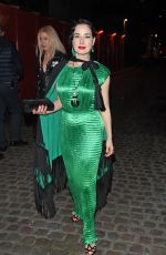 DITA VON TEESE Leaves Chiltern Firehouse Private Members Club in London 09/20/2025