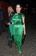 DITA VON TEESE Leaves Chiltern Firehouse Private Members Club in London 09/20/2025