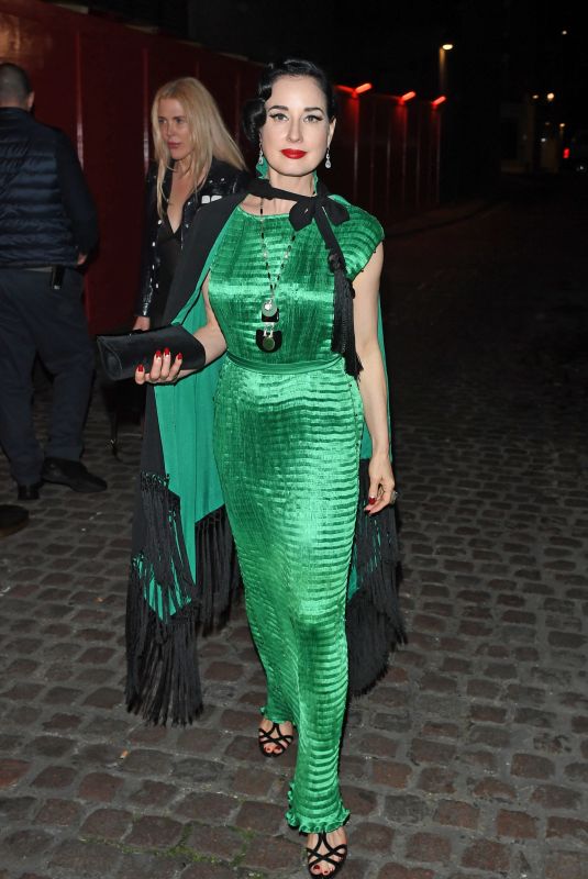 DITA VON TEESE Leaves Chiltern Firehouse Private Members Club in London 09/20/2025