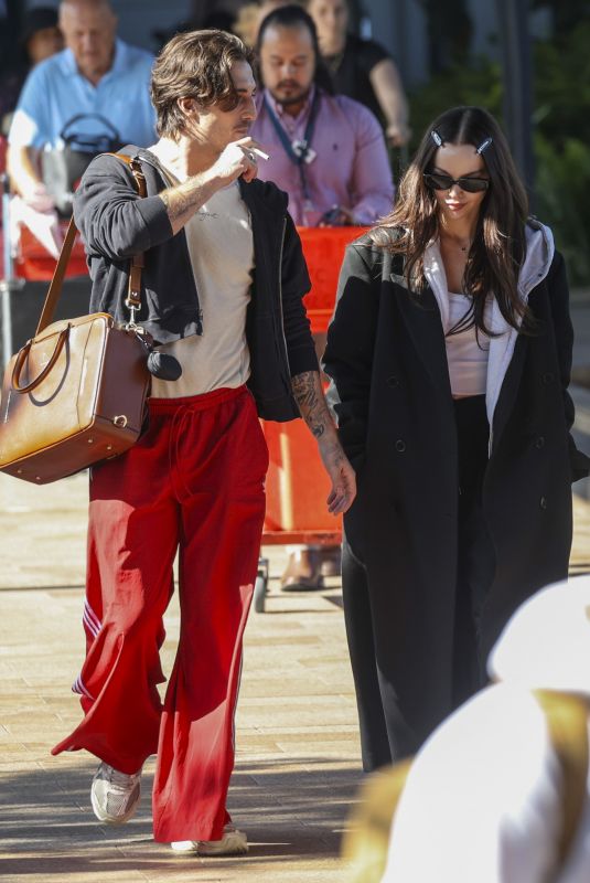 DOVE CAMERON and Damiano David Arrives at Airport in Sydney 10/21/2025