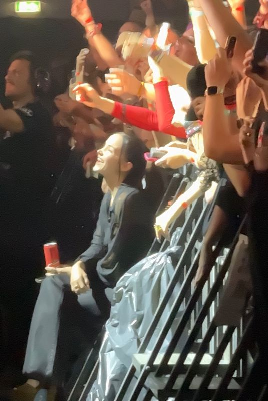 DOVE CAMERON at Damiano David’s Funny Little Fears World Tour in Rome 10/11/2025