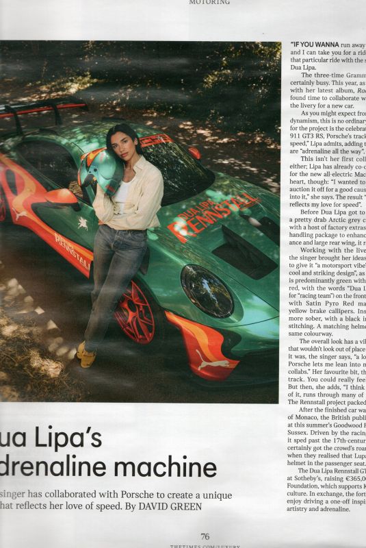 DUA LIPA in Luxx Magazine, October 2025