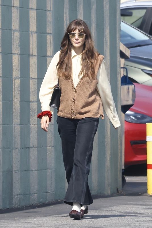 ELIZABETH OLSEN Arrives at Netflix Office in Burbank 10/08/2025