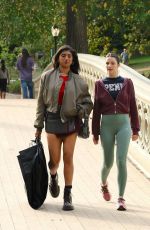 ELLA HUNT on the Set of Not Suitable for Work at Central Park in New York City 09/29/2025