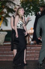 ELLE and DAKOTA FANNING Arrives at Armani Party in Los Angeles 10/18/2025
