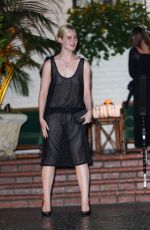 ELLE and DAKOTA FANNING Arrives at Armani Party in Los Angeles 10/18/2025
