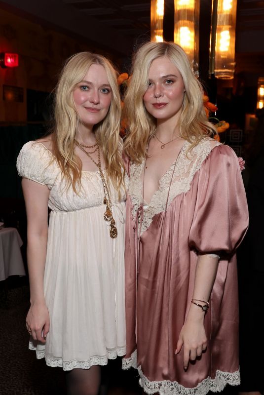 ELLE and DAKOTA FANNING at W Magazine and Chloe Dinner at La Dolce Vita in Beverly Hills 10/17/2025