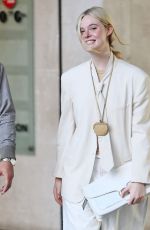 ELLE FANNING Leaves BBC Broadcasting House Studio in London 10/28/2025