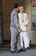 ELLE FANNING Leaves BBC Broadcasting House Studio in London 10/28/2025