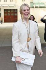 ELLE FANNING Leaves BBC Broadcasting House Studio in London 10/28/2025