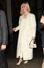 ELLE FANNING Leaves Her Hotel in London 10/28/2025