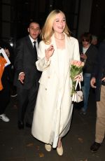 ELLE FANNING Leaves Her Hotel in London 10/28/2025