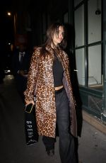 EMILY RATAJKOWSKI in a Leopard-print Jacket Night Out in Paris 10/04/2025