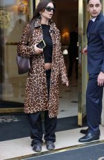 EMILY RATAJKOWSKI in Animal-print Jacket Out and About at Paris Fashion Week 10/03/2025