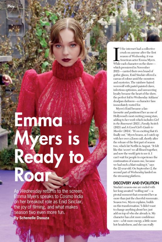 EMMA MYERS in Cosmopolitan India, September/October 2025