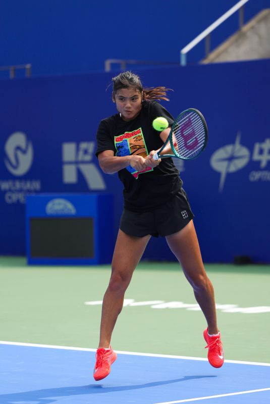 EMMA RADUCANU at a Practice Session Ahead of Wuhan Open in Wuhan 10/03/2025