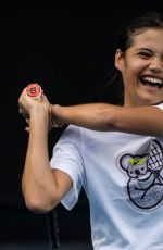EMMA RADUCANU at Practice Session Ahead of the Australian Open in Melbourne 01/14/2022