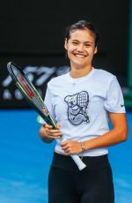 EMMA RADUCANU at Practice Session Ahead of the Australian Open in Melbourne 01/14/2022