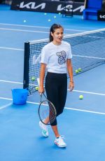 EMMA RADUCANU at Practice Session Ahead of the Australian Open in Melbourne 01/14/2022