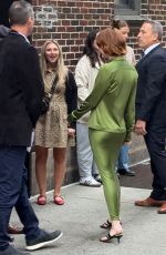 EMMA STONE Arrives at Late Show With Stephen Colbert in New York City 10/22/2025