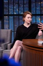 EMMA STONE at Late Night with Seth Meyers 10/20/2025
