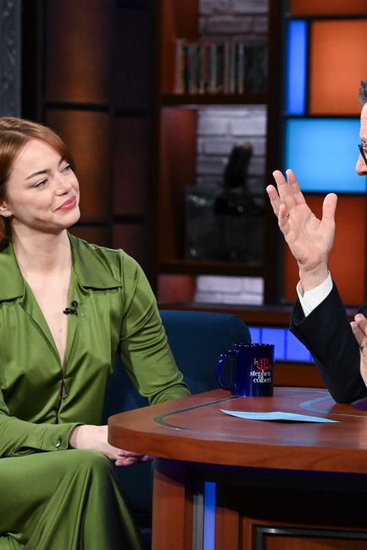 EMMA STONE at Late Show With Stephen Colbert 10/22/2025