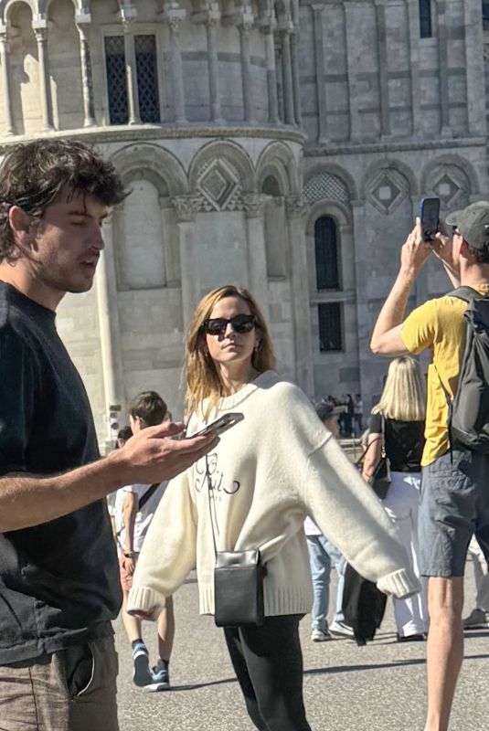 EMMA WATSON Out and About in Pisa, Italy 10/10/2025