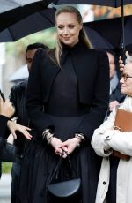 GWENDOLINE CHRISTIE Arrives at Alaia Show at Paris Fashion Week 10/04/2025